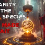 A robed figure stands beside a glowing steam chalice with a serpent coiled around it inside a candlelit ritual chamber, Genetics Beyond The Cosmos Chapter 2, Apokalypsis Magazine